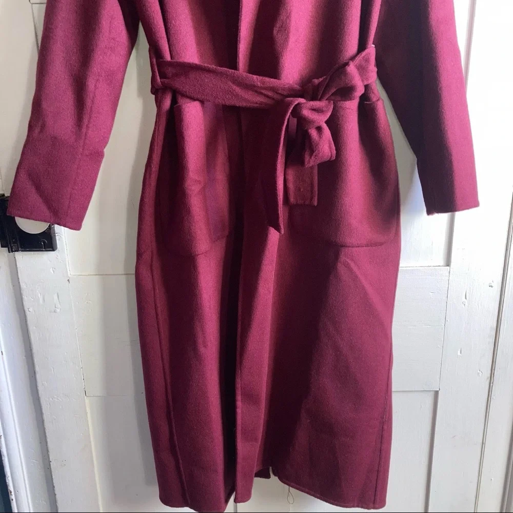 NEW Michael Kors Belted Wool Blend Felt Coat - Picture 8 of 11